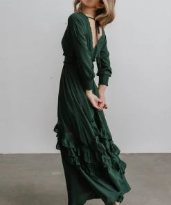 BB Custom Pippa Ruffle Maxi Dress | Hunter