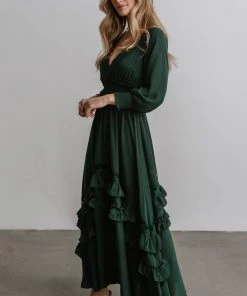 BB Custom Pippa Ruffle Maxi Dress | Hunter