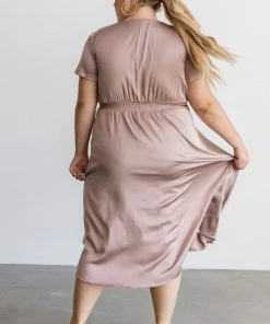 JH Poppy Satin Midi Dress | Autumn Orchid