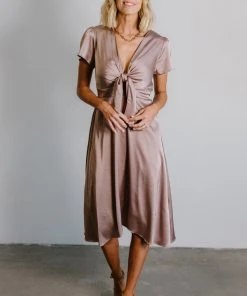 JH Poppy Satin Midi Dress | Autumn Orchid