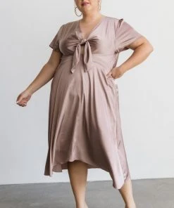 JH Poppy Satin Midi Dress | Autumn Orchid