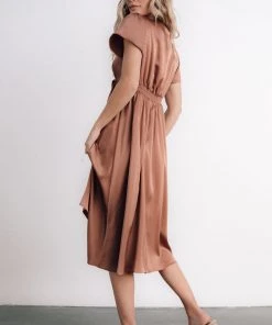JH Poppy Satin Midi Dress | Rosy Brown 15 JH Poppy Satin Midi Dress | Rosy Brown