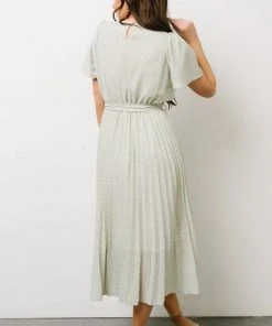 POL Dresses Prim Pleated Dress | Yellow + Sage Floral