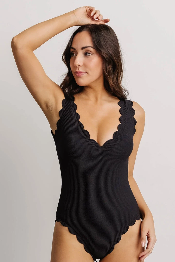 BJB Roatán Scalloped One Piece | Black Swim 8 BJB Roatán Scalloped One Piece | Black Swim