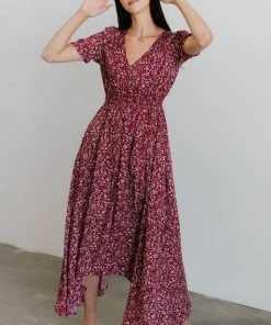 HAY Dresses Robyn Maxi Dress | Red Floral