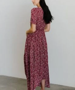 HAY Dresses Robyn Maxi Dress | Red Floral
