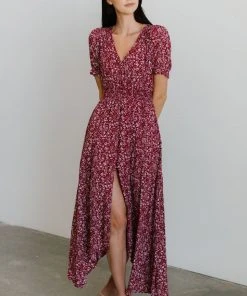 HAY Dresses Robyn Maxi Dress | Red Floral