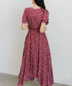 HAY Dresses Robyn Maxi Dress | Red Floral