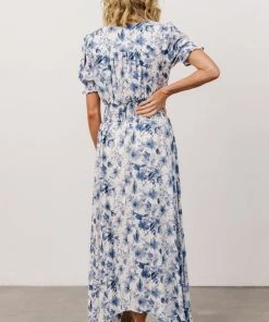 HAY Robyn Maxi Dress | Blue Watercolor Print