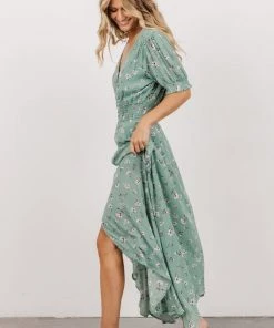HAY Dresses Robyn Maxi Dress | Persian Green Floral
