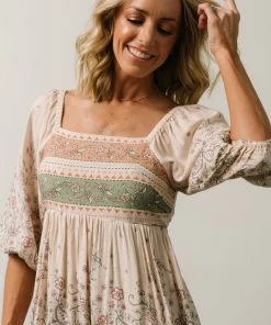 IL Dresses Romeo Criss Cross Back Mini Dress | Light Blush Multi Print