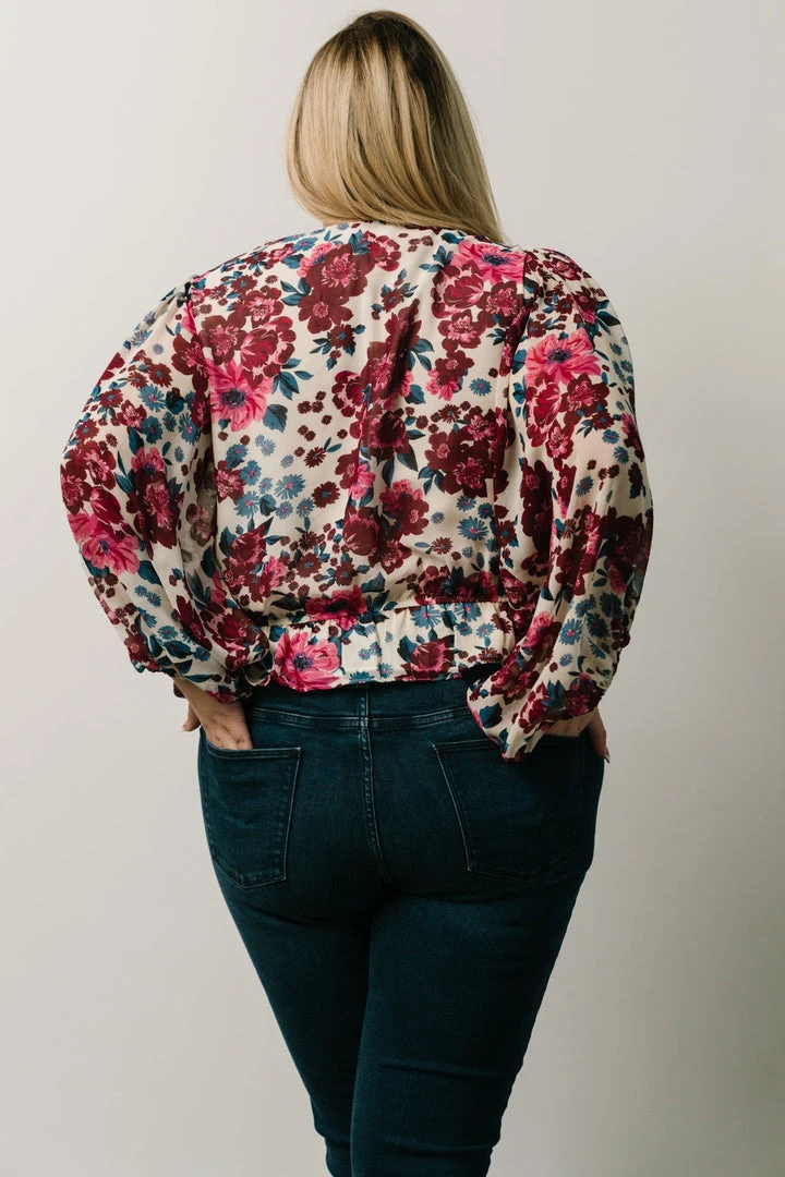 SL Rosie Top | Ivory + Purple Multi Print 13 SL Rosie Top | Ivory + Purple Multi Print