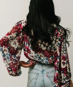 SL Rosie Top | Ivory + Purple Multi Print 18 SL Rosie Top | Ivory + Purple Multi Print