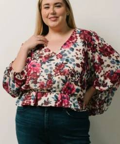 SL Rosie Top | Ivory + Purple Multi Print 23 SL Rosie Top | Ivory + Purple Multi Print