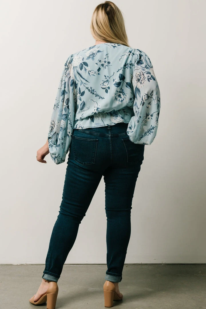 SL Tops Rosie Top | Light Blue Floral 12 SL Tops Rosie Top | Light Blue Floral