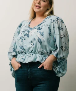 SL Tops Rosie Top | Light Blue Floral 21 SL Tops Rosie Top | Light Blue Floral