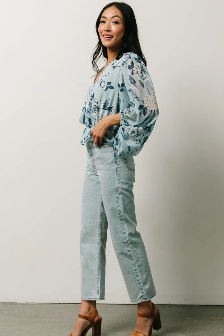 SL Tops Rosie Top | Light Blue Floral 8 SL Tops Rosie Top | Light Blue Floral