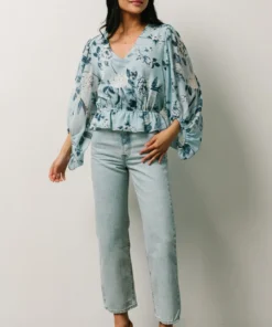 SL Tops Rosie Top | Light Blue Floral 18 SL Tops Rosie Top | Light Blue Floral