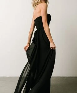 SL Ruth Strapless Convertible Gown | Black Dresses