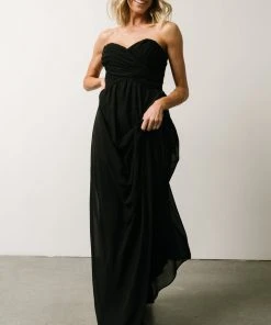 SL Ruth Strapless Convertible Gown | Black Dresses