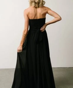 SL Ruth Strapless Convertible Gown | Black Dresses