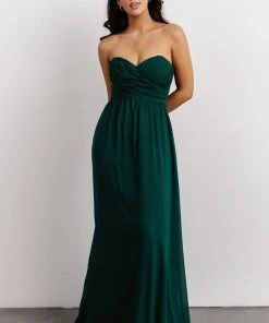 SL Dresses Ruth Strapless Convertible Gown | Dark Green