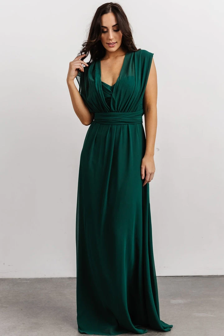 SL Dresses Ruth Strapless Convertible Gown | Dark Green 12 SL Dresses Ruth Strapless Convertible Gown | Dark Green