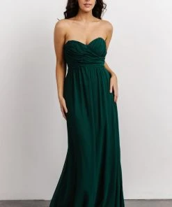 SL Dresses Ruth Strapless Convertible Gown | Dark Green 18 SL Dresses Ruth Strapless Convertible Gown | Dark Green