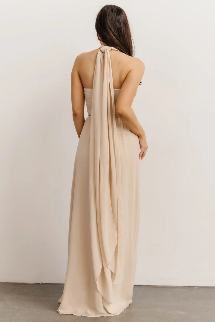 SL Ruth Strapless Convertible Gown | Natural 4 SL Ruth Strapless Convertible Gown | Natural