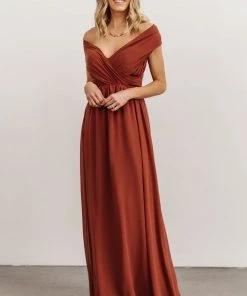 SL Ruth Strapless Convertible Gown | Terracotta