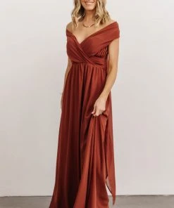 SL Ruth Strapless Convertible Gown | Terracotta