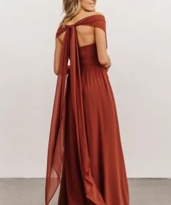 SL Ruth Strapless Convertible Gown | Terracotta