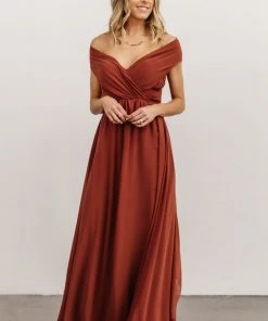 SL Ruth Strapless Convertible Gown | Terracotta