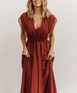 SL Ruth Strapless Convertible Gown | Terracotta