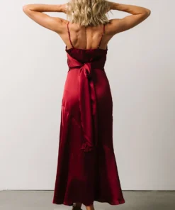 DF Sabina Slip Dress | Burgundy 9 DF Sabina Slip Dress | Burgundy