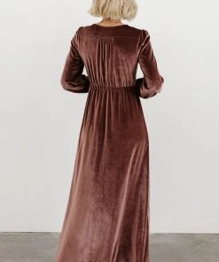 BB Custom Sadie Velvet Maxi Dress | Dusty Plum