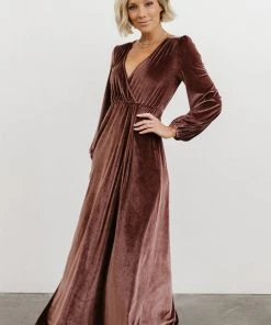 BB Custom Sadie Velvet Maxi Dress | Dusty Plum