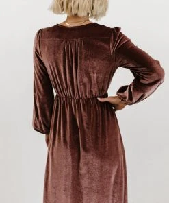 BB Custom Sadie Velvet Maxi Dress | Dusty Plum