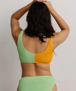 BJB Salvador Bikini Bottom | Orange + Lime