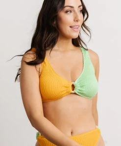 BJB Swim Salvador Bikini Top | Orange + Lime