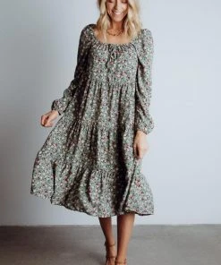 HAY Dresses Sammie Midi Dress | Sage Floral
