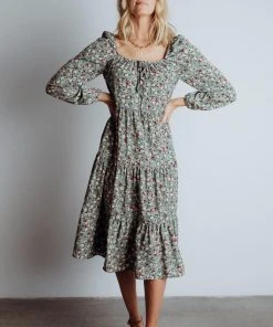 HAY Dresses Sammie Midi Dress | Sage Floral