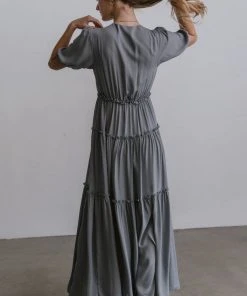 BB Custom Santorini Maxi Dress | Dusty Blue