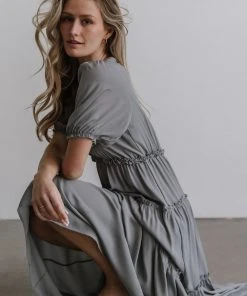 BB Custom Santorini Maxi Dress | Dusty Blue