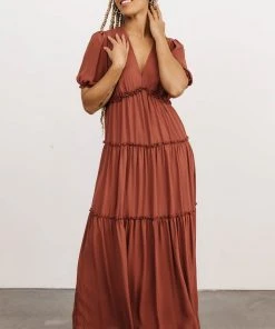 BB Custom Dresses Santorini Maxi Dress | Rosy Brown