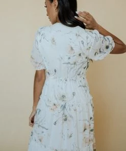 BB Custom Dresses Santorini Maxi Dress | White Floral