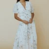BB Custom Dresses Santorini Maxi Dress | White Floral
