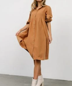 POL Shop All Sari Babydoll Dress | Camel