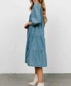 POL Sari Babydoll Dress | Chambray Dresses