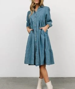 POL Sari Babydoll Dress | Chambray Dresses